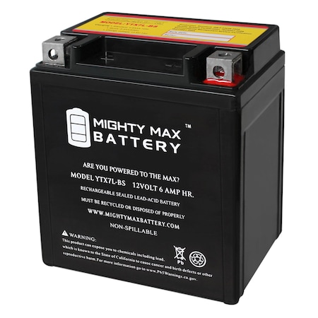 YTX7L-BS 12V 6Ah Battery Replaces Piaggio Vespa Primavera 50 15-20